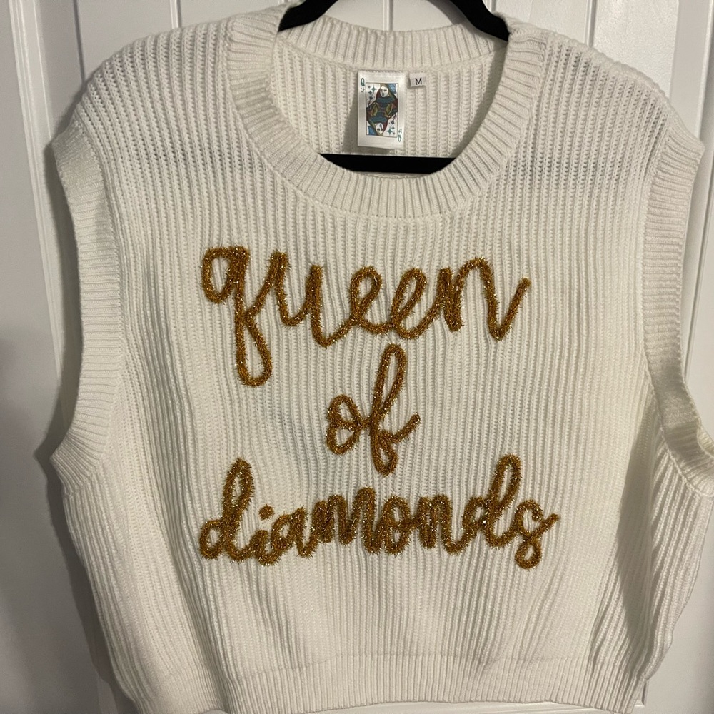 QOS Queen of Diamonds Sweater Vest